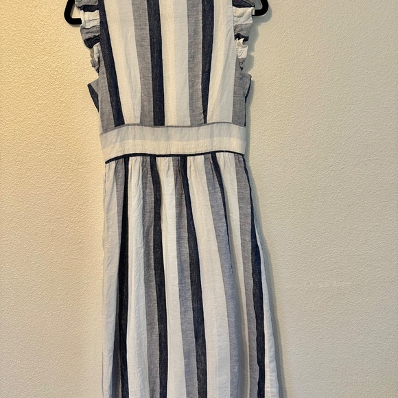 JCrew Linen Striped Dress size 2 - Picture 4 of 5